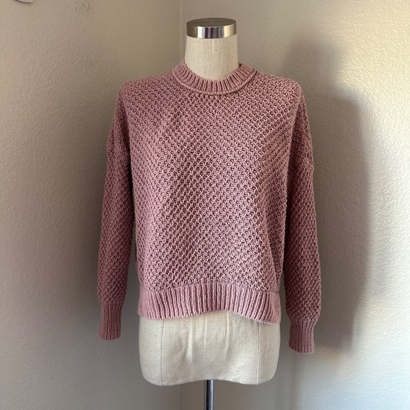 Madewell Austen Sweater In Pink Color Sz S - Picture 4 of 9